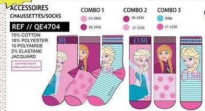 Dívčí ponožky Frozen - 3 pack, vel.31/34