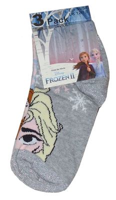 Dívčí ponožky nízké - Frozen, 3 páry, vel. 27/30