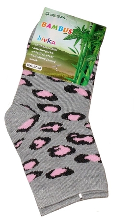 Dívčí ponožky bambusové, antibakteriální, vel. 31/34