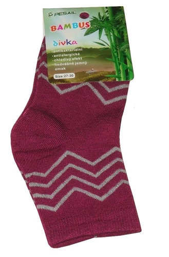Dívčí ponožky bambusové, antibakteriální, vel. 35/38