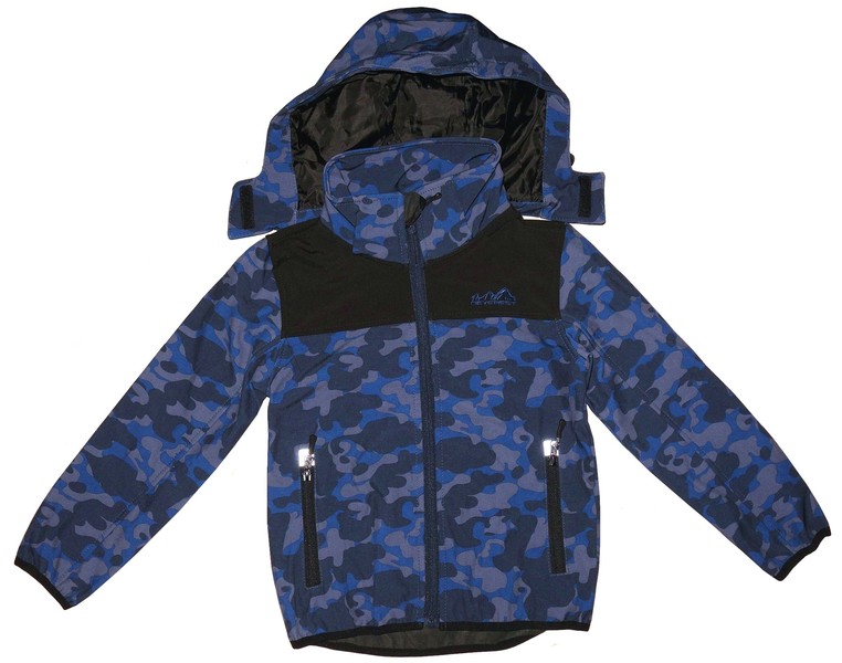 Chlapecká softshellová bunda Neverest, s fleece, maskáčová vel. 152