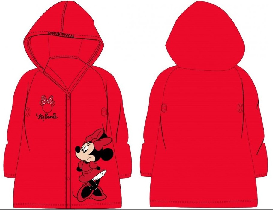Dívčí, dětská pláštěnka Minnie, červená, vel. 116/122