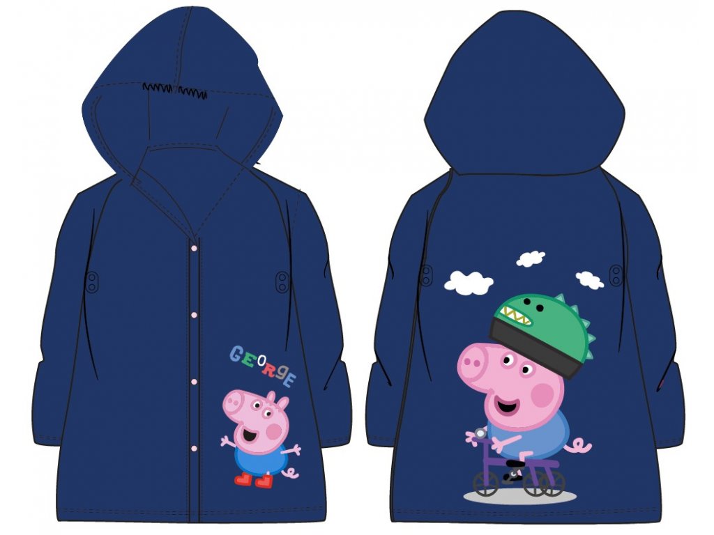 Dětská, chlapecká pláštěnka - Peppa Pig, vel. 104/110