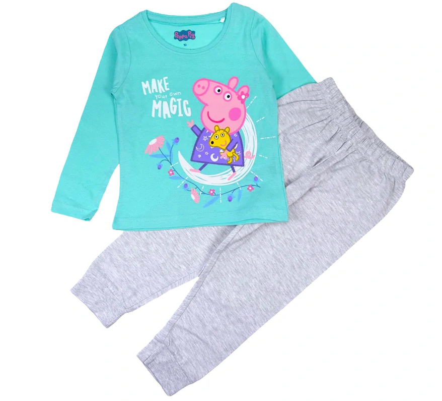 Dívčí pyžamo zelenkavé - Peppa Pig, 98