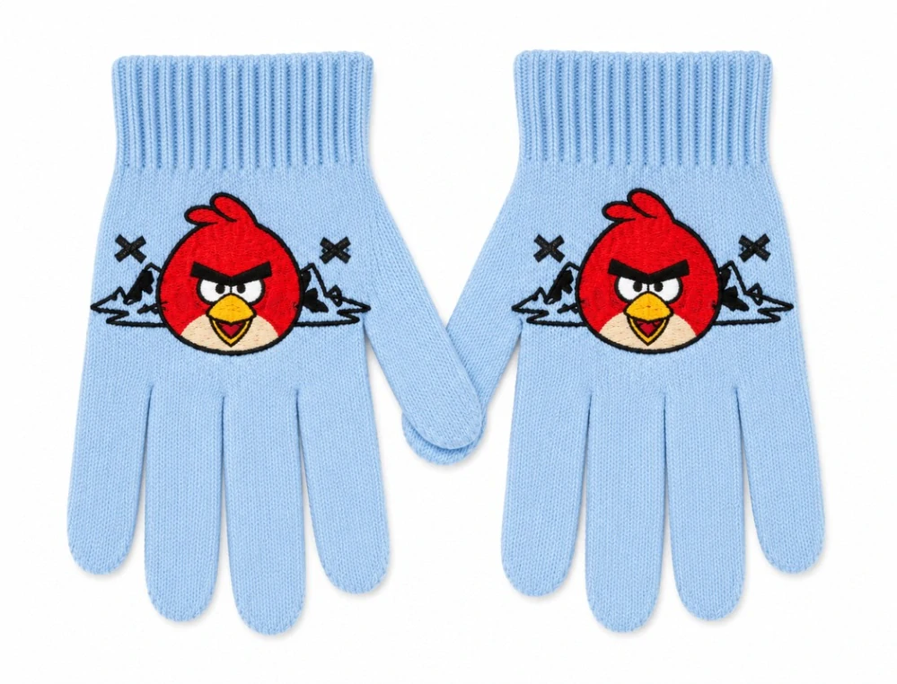 Chlapecké rukavice Angry Birds, modré, 3 - 8 let
