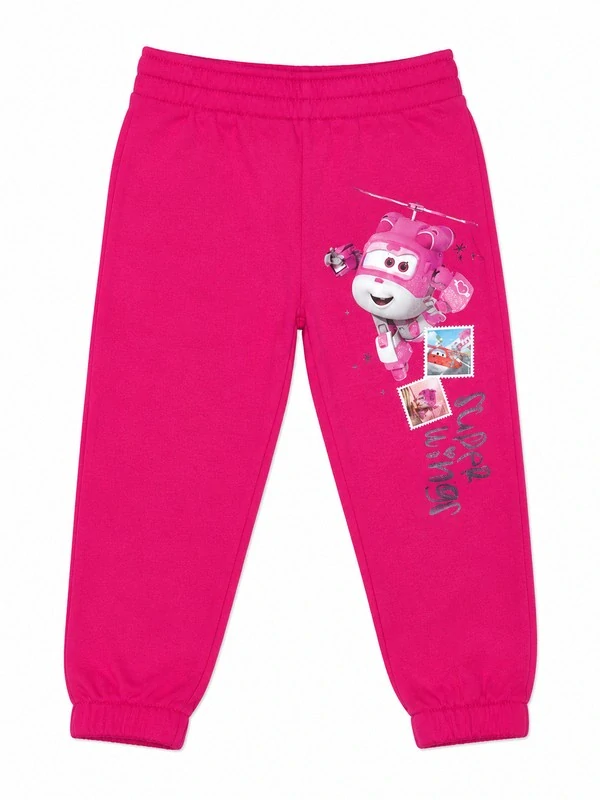 Dívčí tepláky - Super Wings, teplé, růžové, 98