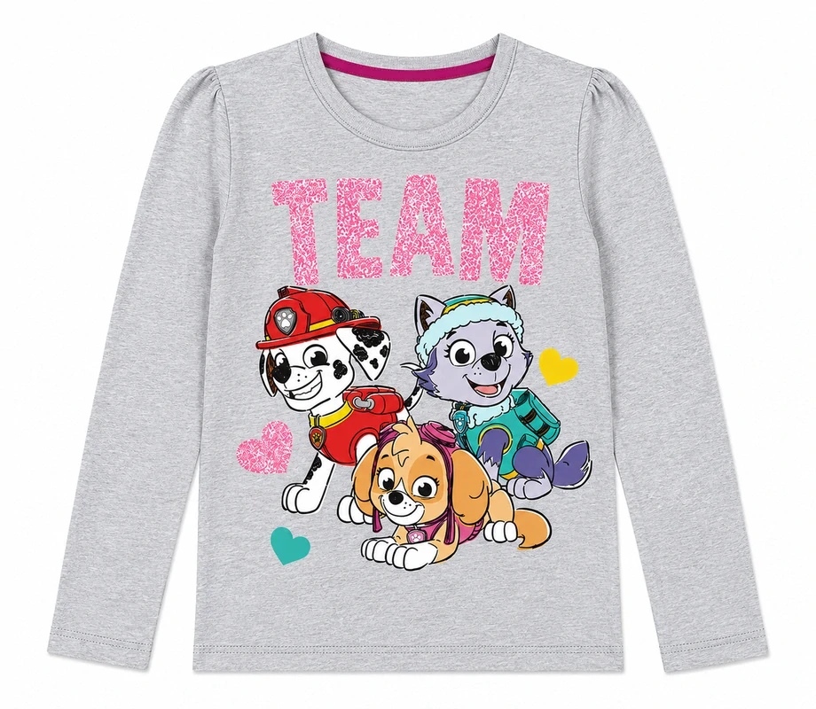 Dívčí tričko - Paw Patrol, šedé