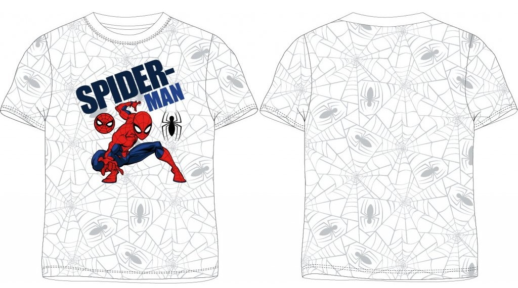 Chlapecké tričko - Spiderman, bílé, 104