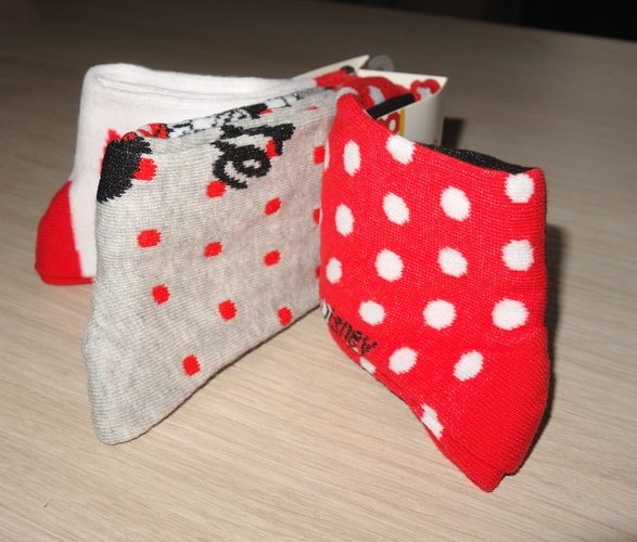 Dívčí ponožky Minnie Mouse, klasické, 3 páry, vel. 23/26