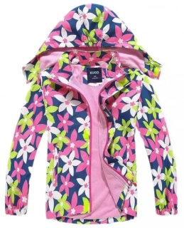 Dívčí šusťáková bunda Kugo s fleece, vel. 122