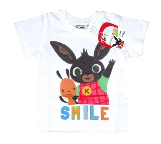 Chlapecké tričko bílé - Zajíček Bing, vel. 116