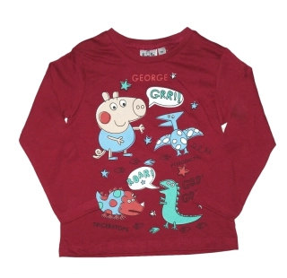 Chlapecké tričko Peppa Pig, červené