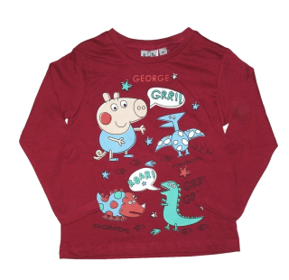 Chlapecké tričko Peppa Pig, červené, vel. 116