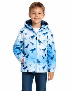 Chlapecká šusťáková bunda Kugo s fleece - Dinosaurus
