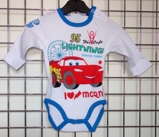 Kojenecké body chlapecké dlouhý rukáv - Cars, vel. 74 /80