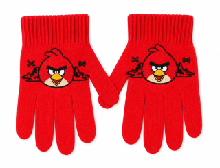 Chlapecké rukavice Angry Birds, červené, 3 - 8 let