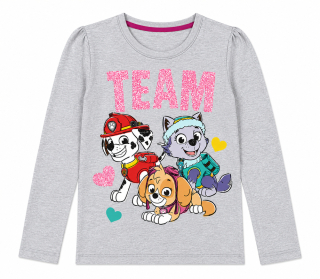Dívčí tričko - Paw Patrol, šedé