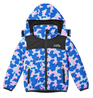 Dívčí softshellová bunda Neverest, s fleece, maskáčová, (9562-0)