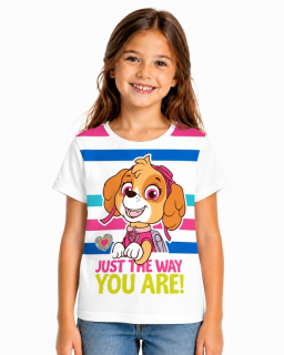 Dívčí bavlněné tričko Paw Patrol, světle šedé