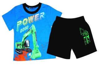 Chlapecké pyžamo Kugo, krátké, (9219-0) - Bagr, vel. 98