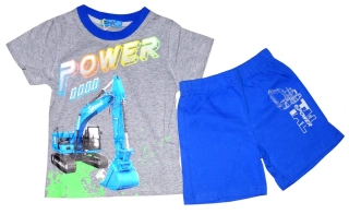Chlapecké pyžamo Kugo, krátké, (9219-2) - Bagr, vel. 98