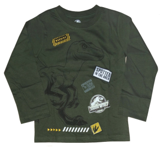 Chlapecké tričko - Jurský svět, tmavě zelená (khaki), vel. 104